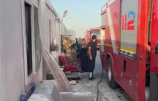 Kahramanmaraş'ta Konteyner Kent'te Yangın!