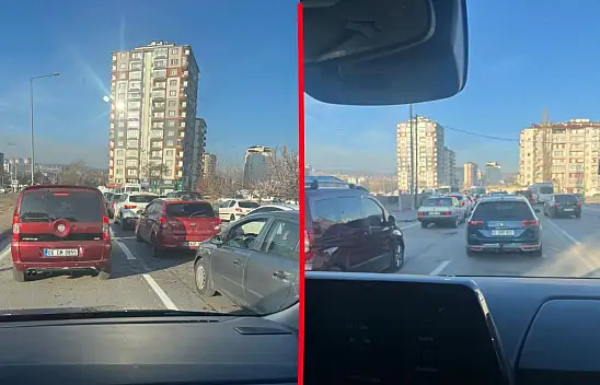 Kartal Kavşağı kapandı, şehir trafiği değişti: Kayseri'de yaşanan yoğunluk kameralara yansıdı!