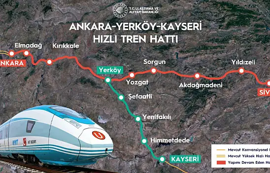 Kayseri-Ankara hızlı tren hattında yeni gelişme!