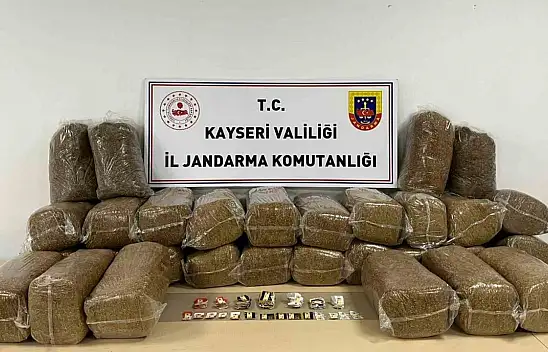 Kayseri'de piyasa değeri 200 bin TL'lik tütün ele geçirildi!