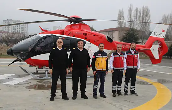 Kayseri'de helikopter ambulansta dikkat çeken hasta sayısı!
