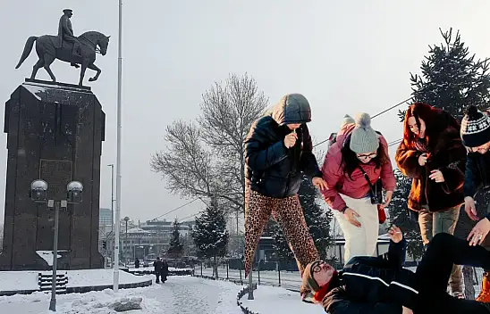 Kayseri'de kar topu, Erciyes'te eğlence, merkezde eziyet!