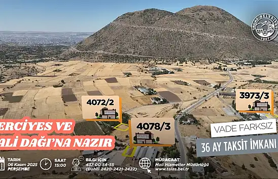 Kayseri'de Planlı Arsa Satışı Başlıyor