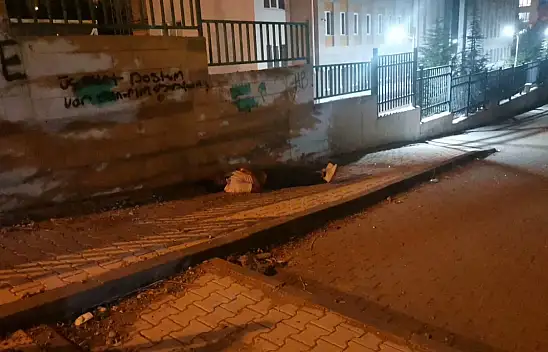 Kayseri'de sokak ortasında hareketsiz yatan adam panik yarattı
