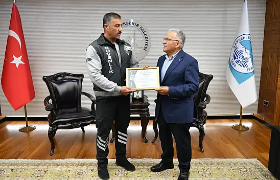 Kayseri'deki kahraman güvenliğe Büyükkılıç teşekkür etti