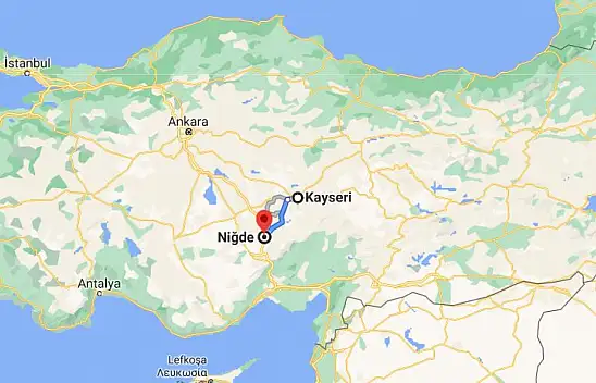 Kayseri – Niğde arası kaç km?