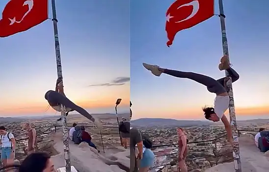 Kayseri'nin komşusunda Türk Bayrağı'na büyük saygısızlık!