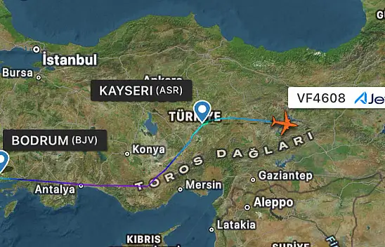 Kayseri uçağı Elazığ'a divert etti!