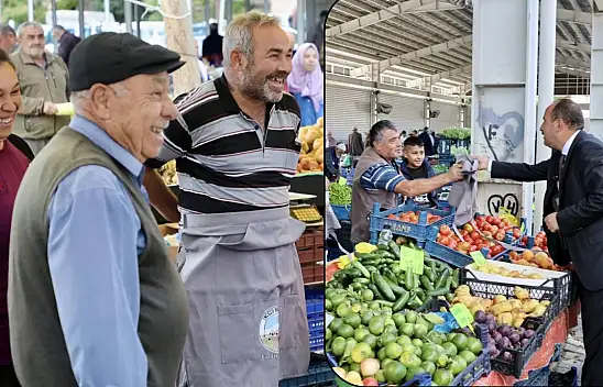 Kayserili başkan sahaya indi: Pazarcı esnafını ziyaret etti!