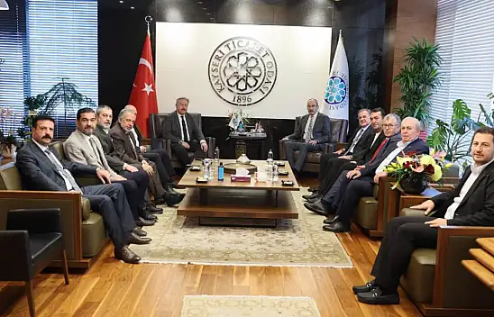 Kayserili Başkanlardan toplu ziyaret! Hepsi Ticaret Odası'nda…