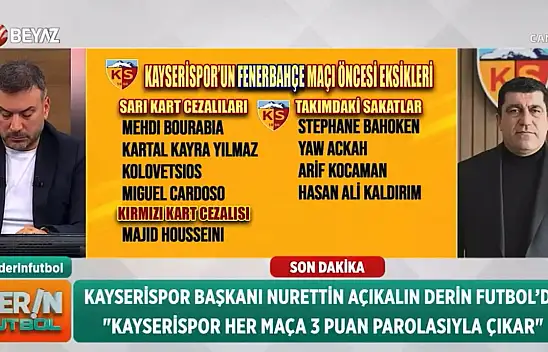 Kayserispor Başkanı Açıkalın'dan spekülasyonlara tepki! 'Kasap et, koyun can derdinde'