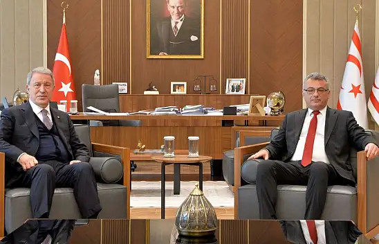 KKTC Cumhurbaşkanı Erhürman Hulusi Akar'ı ağırladı