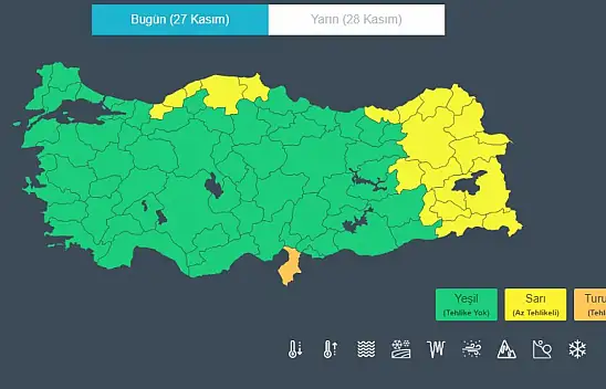 Meteoroloji 23 İl için Uyarı Verdi! - İşte o iller