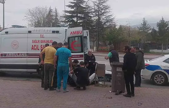 Motosiklet kaza yaptı, 1 kişi yaralandı