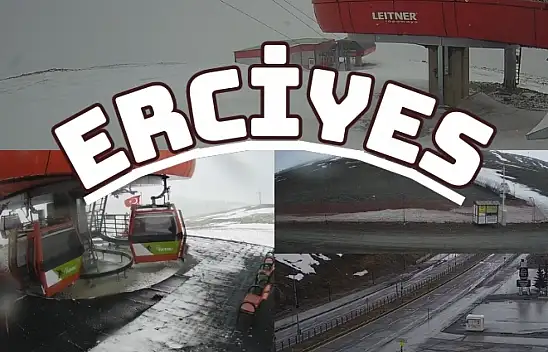 Sezon bitti derken Erciyes'te kar sürprizi! Bakın kaç santimetreyle geri döndü?