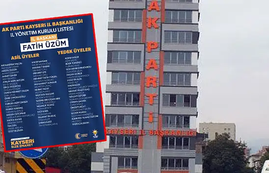 Son dakika- AK Parti Kayseri'de yeni yönetim belli oldu! Listede sürpriz isimler var...