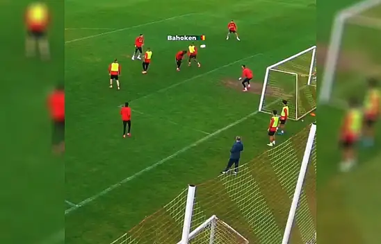 Stephane Bahoken'den Lionel Messi tarzı gol! Kayserispor antrenmanında şov yaptı