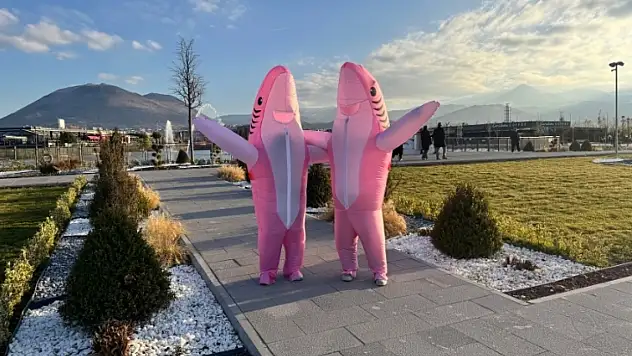 Kayseri'de kış günlerinde millet bahçesine yoğun ilgi