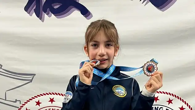 10 Yaşında Türkiye şampiyonu! Kayserili Mira'dan çifte altın