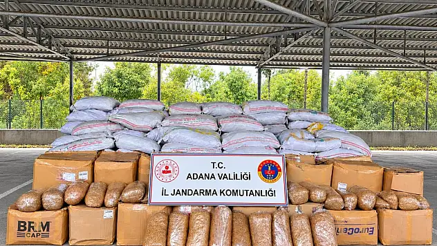 Adana'da milyonluk operasyon! Tam 8 ton ele geçirildi