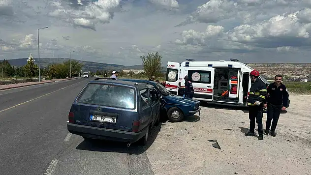 Nevşehir'de feci kaza kamerada: 4 yaralı