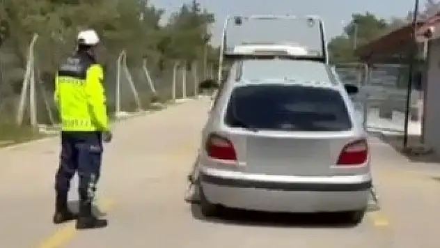 Trafikte makas atan sürücü yakalandı