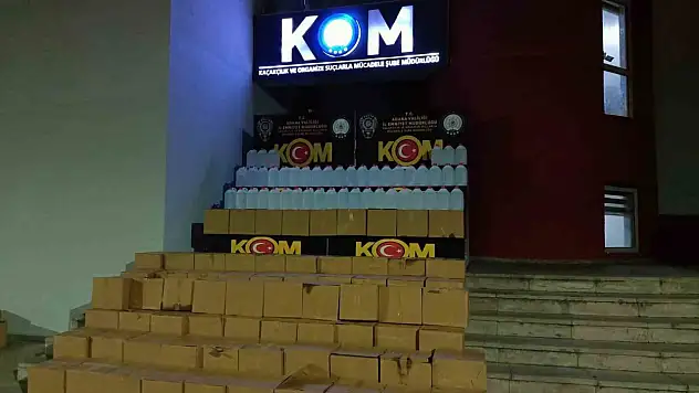 Adana'da binlerce litre kaçak etil alkol ele geçirildi!