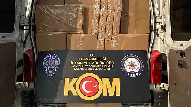 Adana'da durdurulan araçlardan milyonlarca kaçak sigara çıktı