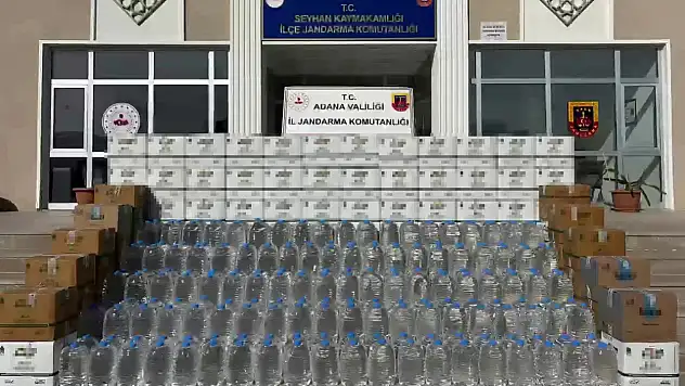 Adana'da kaçakçılığa darbe: 2 bin litre alkol ele geçirildi