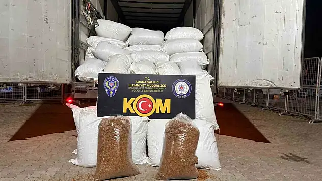 Adana'da 3 ton kaçak tütün ele geçirildi!