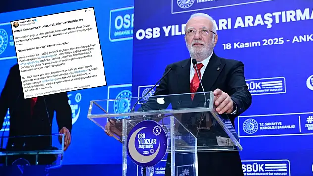 AK Parti Genel Başkan Vekili Elitaş duyurdu: İldem'e 600 yataklı hastanede inşa çalışmaları başlıyor!