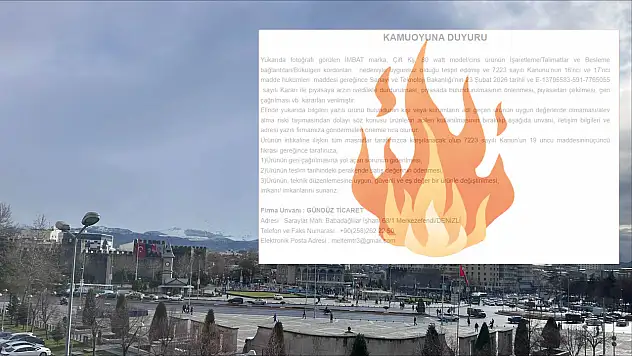 Alev Alma Riski - İMBAT Marka Ürün Toplatılıyor