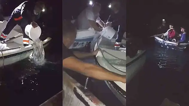 Amatör balıkçıların teknesi alabora oldu! Denizde zor anlar...