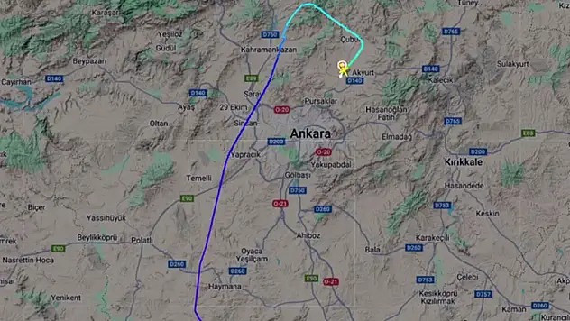 Ankara'dan kalkan özel uçak düştü