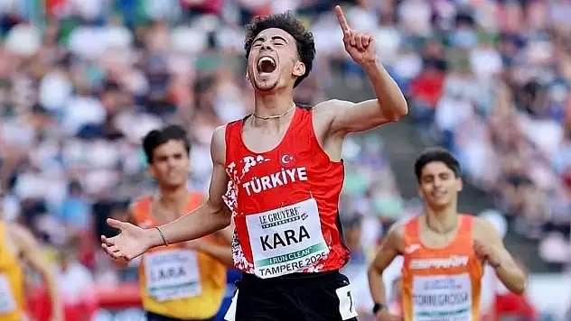 Avrupa'da altın zafer! Tomarzalı Kara Türkiye rekorunu parçaladı