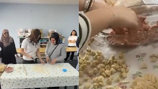 Avrupa'dan gelen öğrenciler Kayseri'de en güzel mantıyı yapmaya çalıştı: İşte o proje...