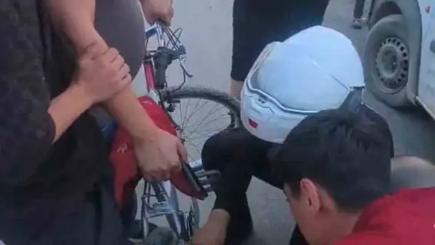 Janta ayağı sıkışan 15 yaşındaki çocuk kurtarıldı