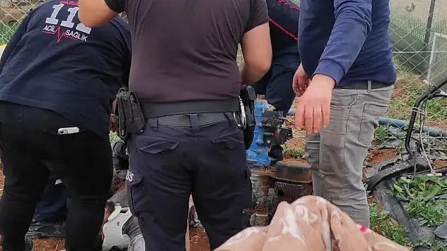 Bacağını çapa motoruna kaptırdı