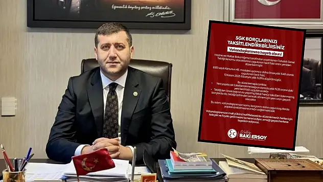 Baki Ersoy'dan SGK müjdesi!