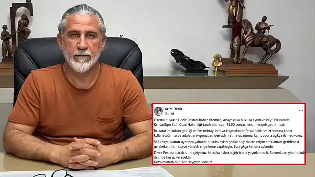 Basın tarihinde bir ilk: Kayseri Deniz Postası'na erişim engeli!