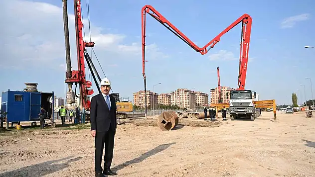 Konya otogar kavşağında inşaat devam ediyor