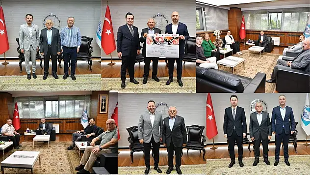 Başkan Büyükkılıç'a ziyaretçi akını