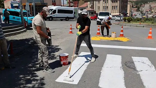 Bünyan'da yaya geçitlerinde güvenliği artıran çalışma
