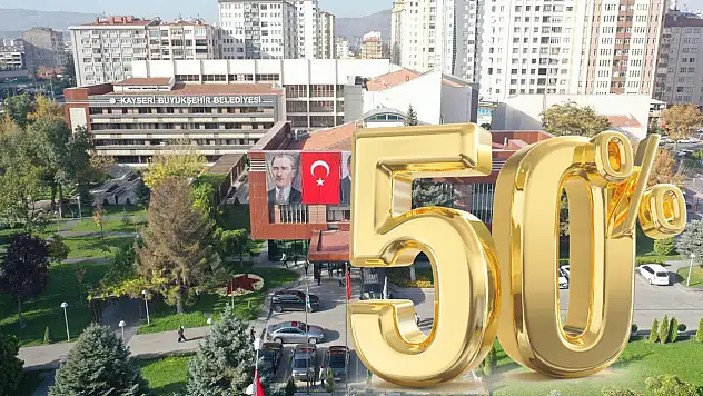 Büyükşehir'den Kayserililere müjde: Yüzde 50 indirim!