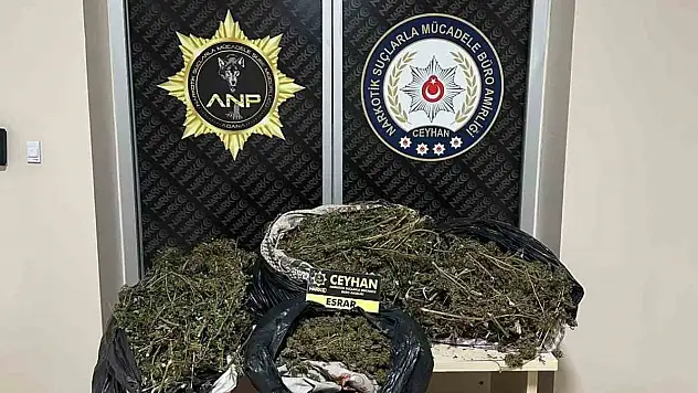 Ceyhan'da uyuşturucu operasyonu: 8 kilo 562 gram esrar ele geçirildi