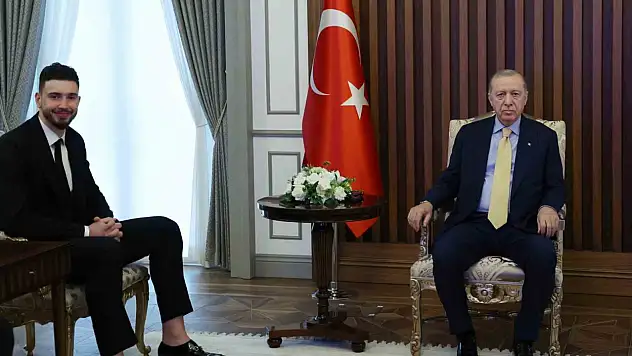 Cumhurbaşkanı Erdoğan, Alperen Şengün'ü kabul etti