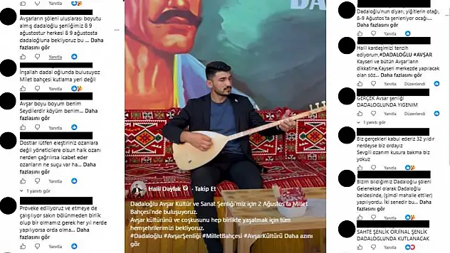 Dadaloğlu Şenliği'nde kriz büyüyor! Halil Daylak'ın paylaşımı tepkilerin hedefi oldu