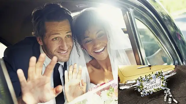 Develi'de düğün araçlarındaki yazılar gülmekten kırdı geçirdi!