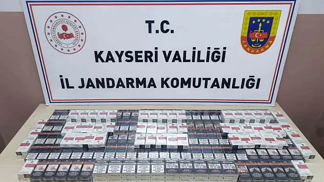 Pınarbaşı ilçesinde tırda kaçak sigara bulundu