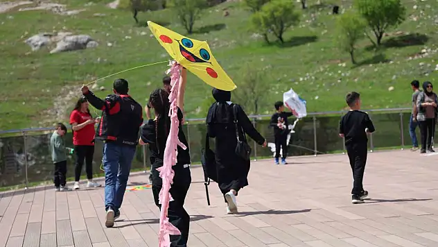 Uçurtma şenliğinde renkli görüntüler oluştu